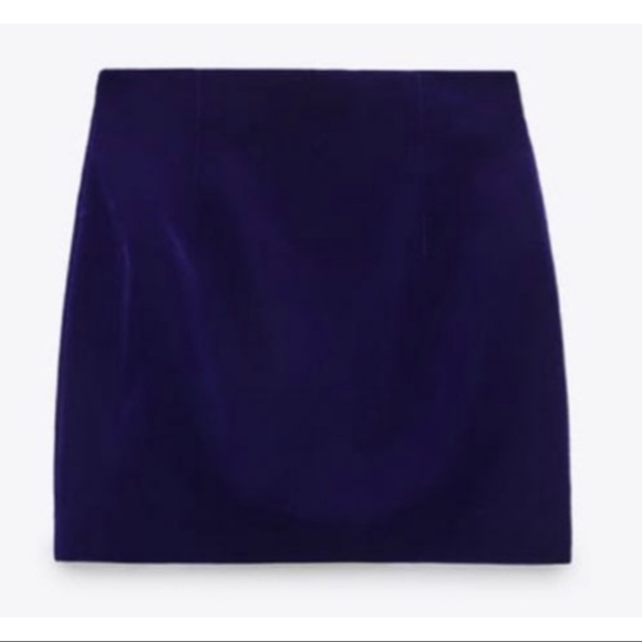 ZARA ~Oversized Velvet Blazer & Mini Skirt (NWT) - Picture 9 of 10